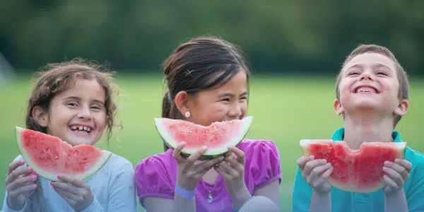 Kids Eating Watermelon