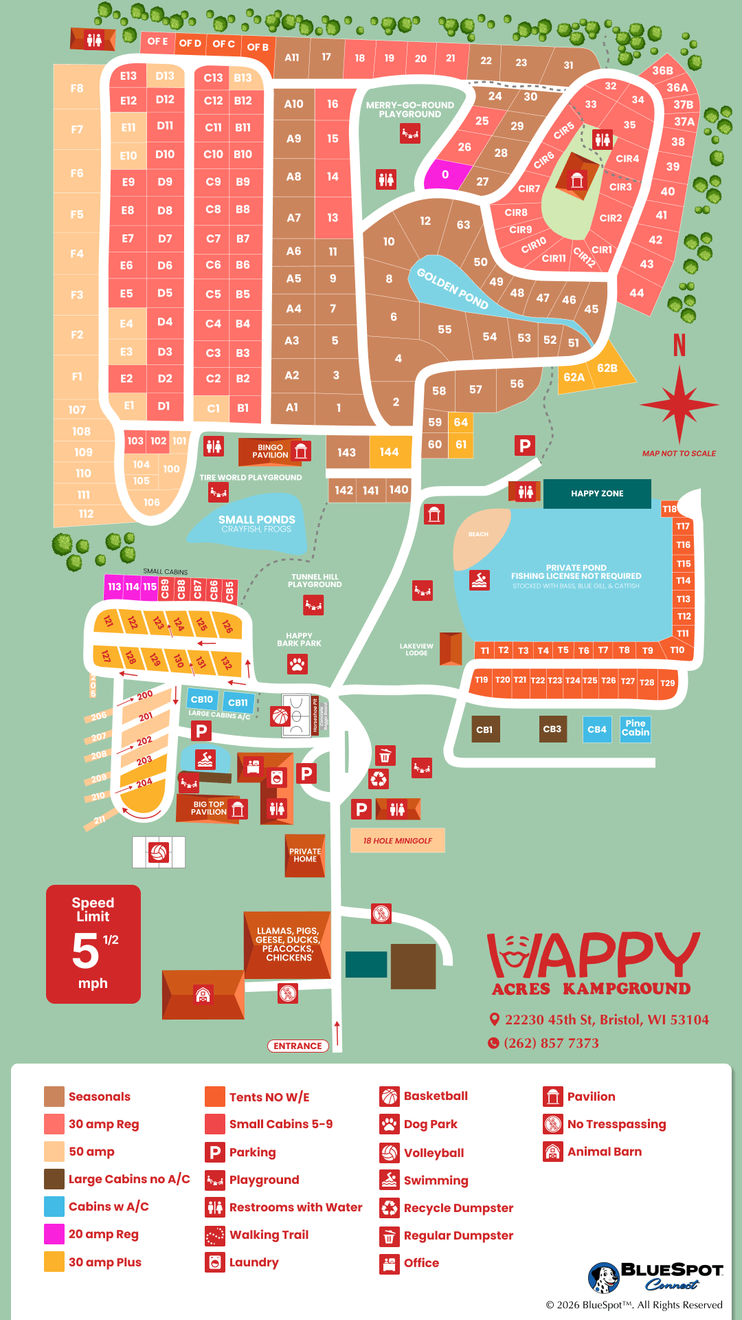 Aerial view of Happy Acres Kampground