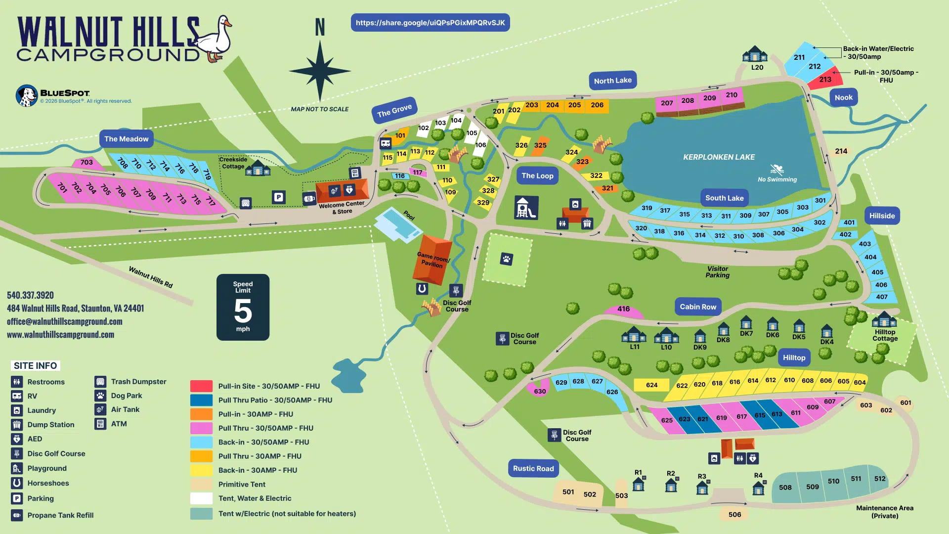Aerial view of Walnut Hills Campground