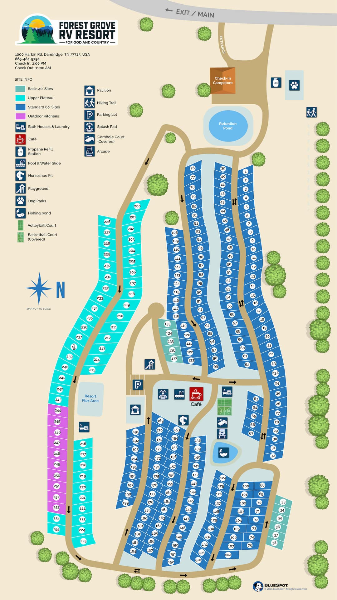 Forest Grove RV Resort map