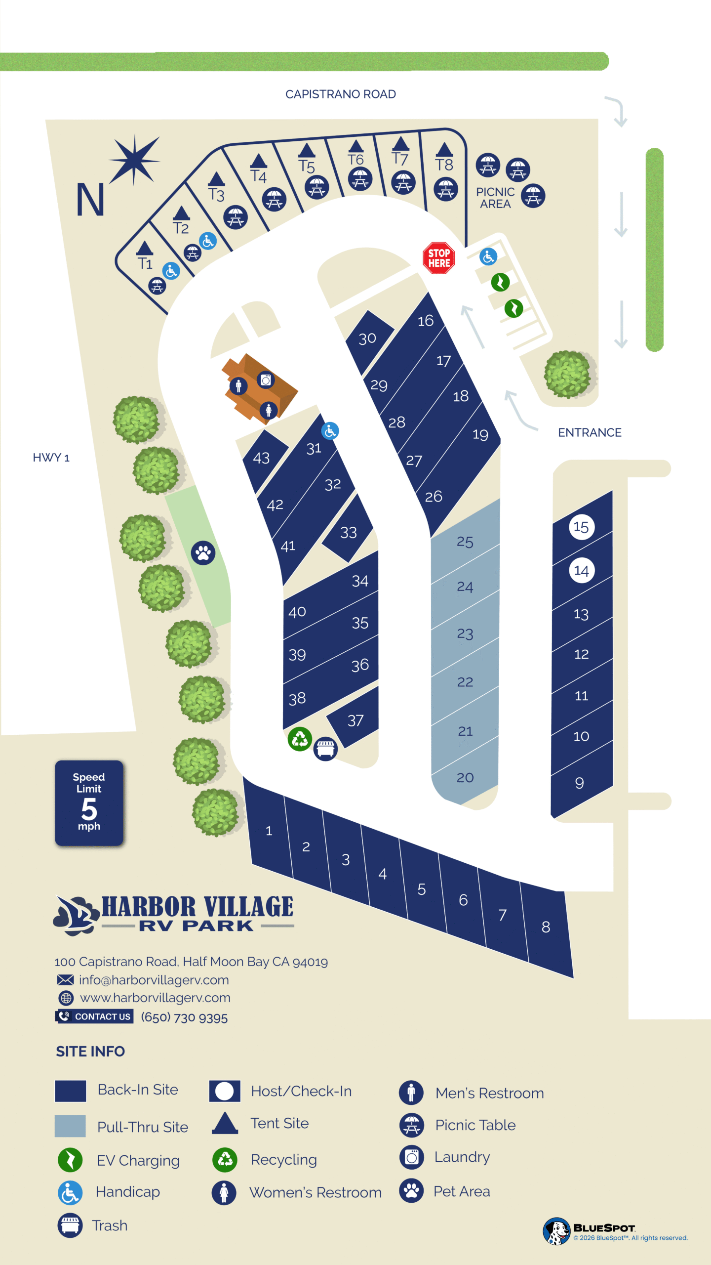 Harbor Village RV Park map