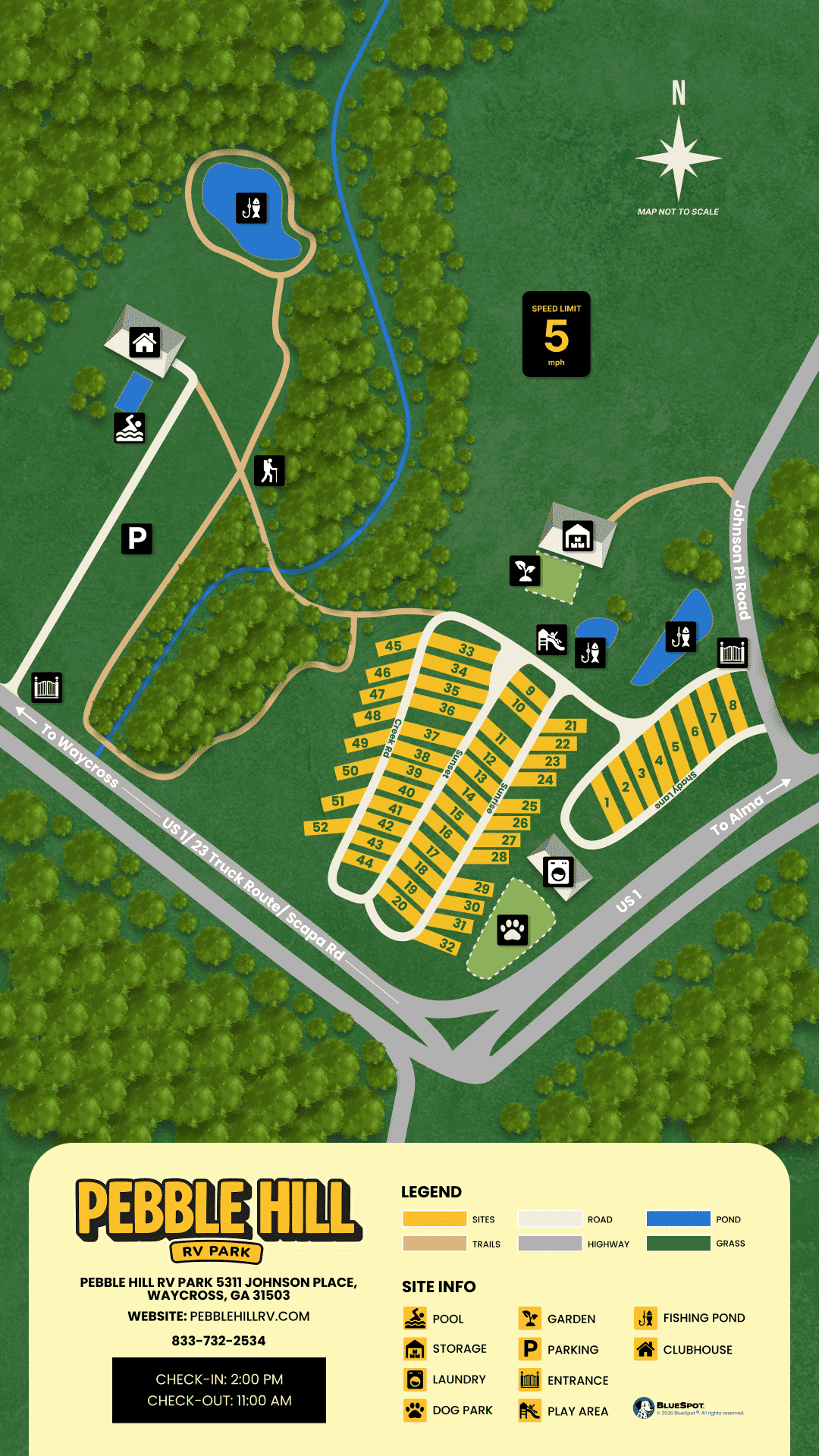Pebble Hill RV Park map
