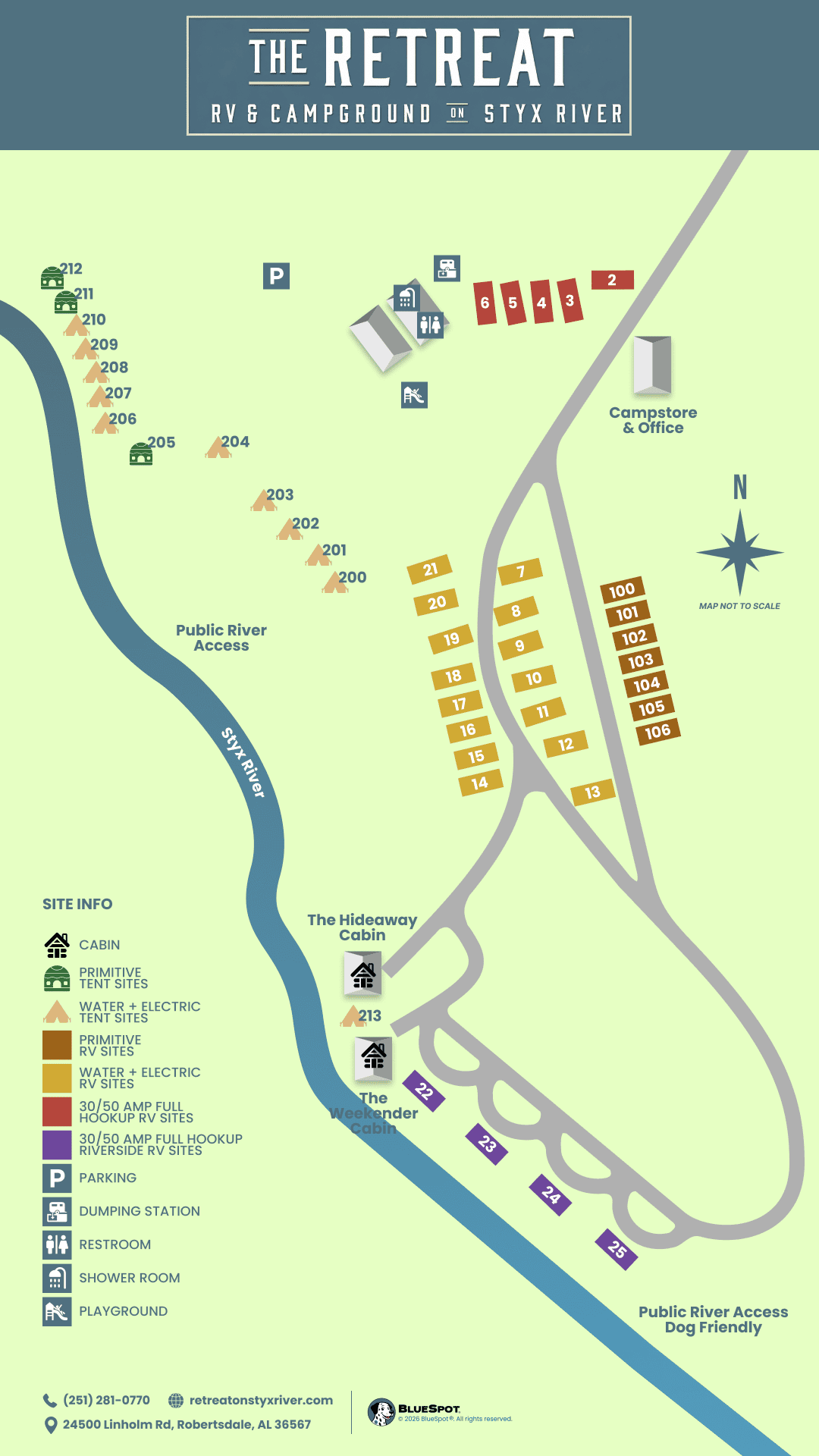 The Retreat RV & Campground Map
