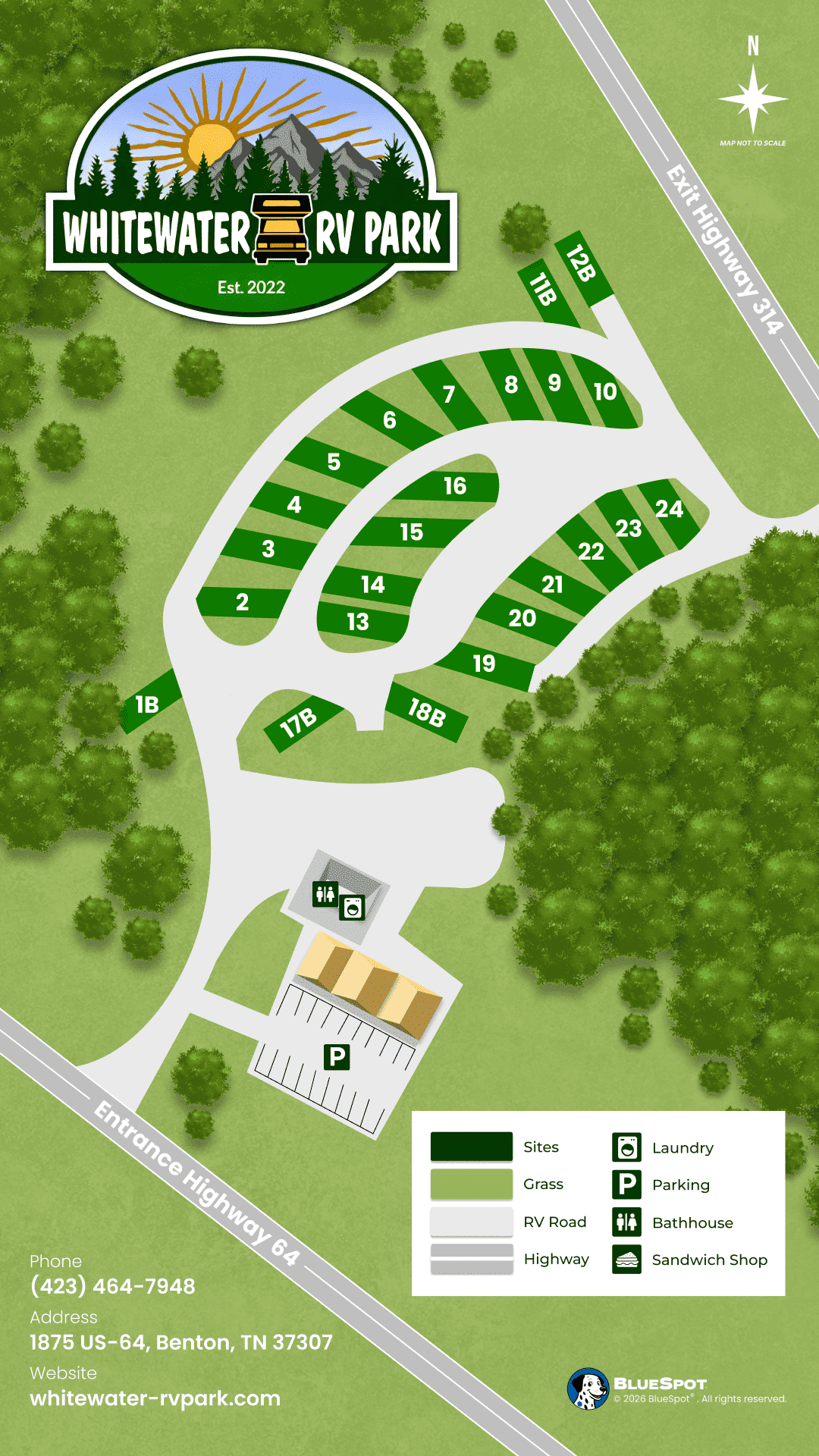 Whitewater RV Park Map