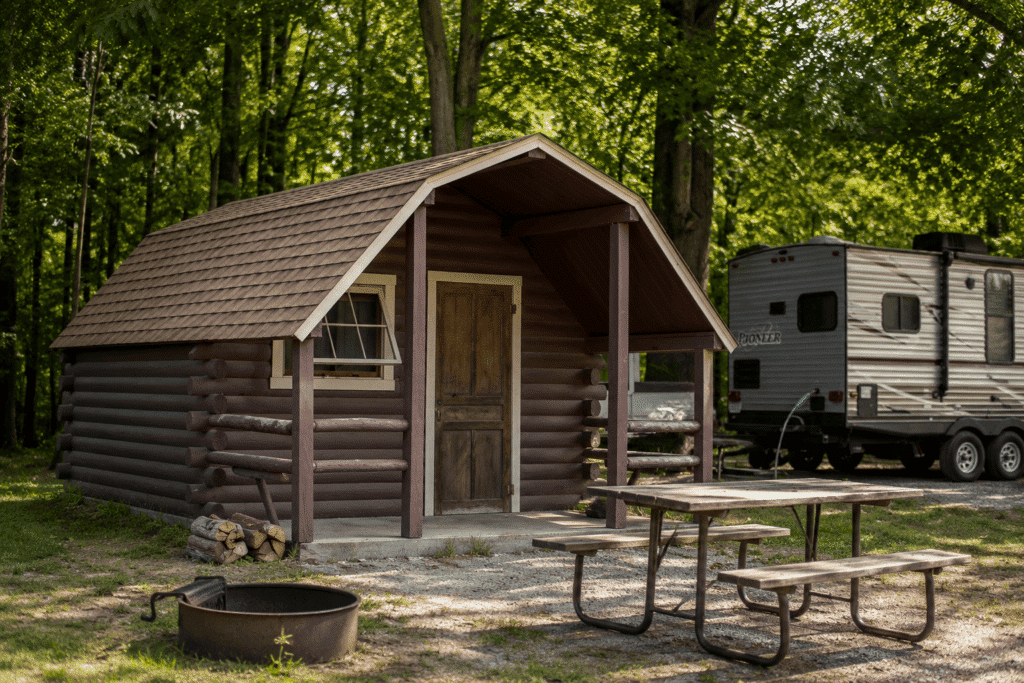 Cabin rental at Detroit / Ann Arbor KOA Holiday