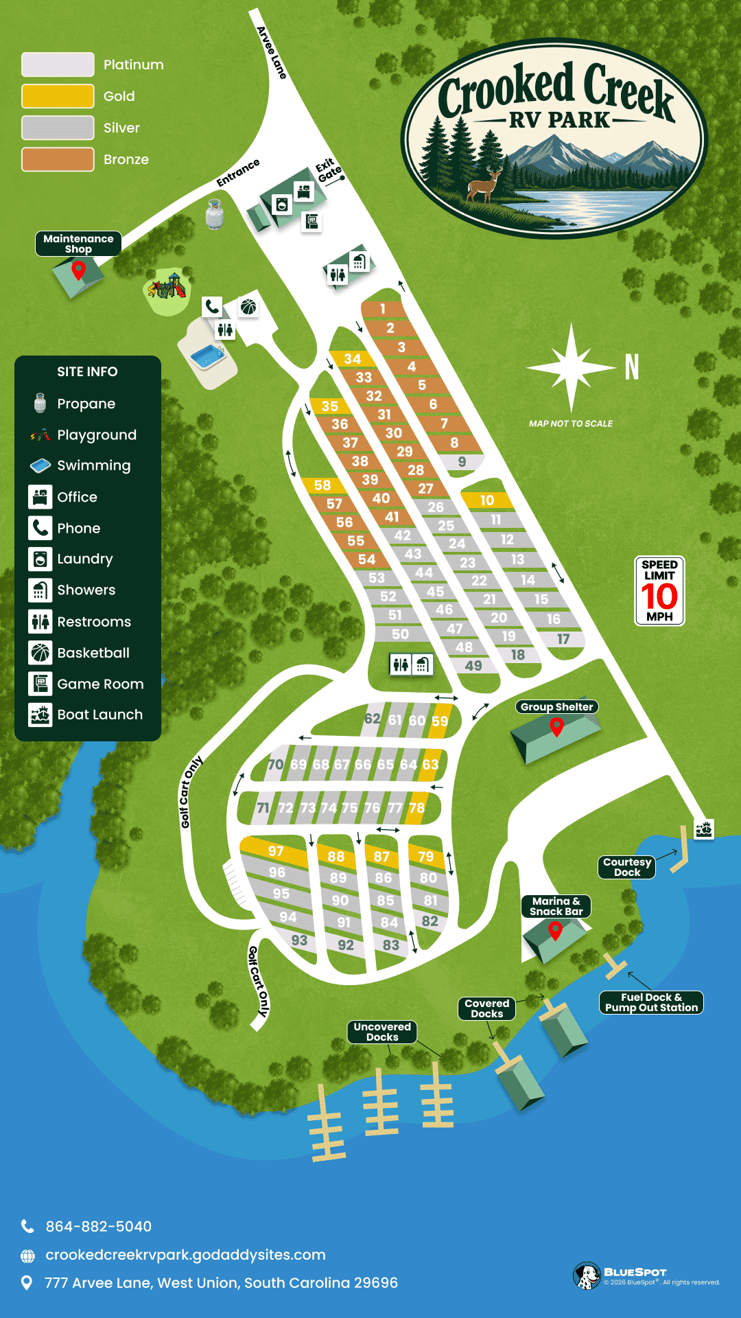 Crooked Creek RV Park map