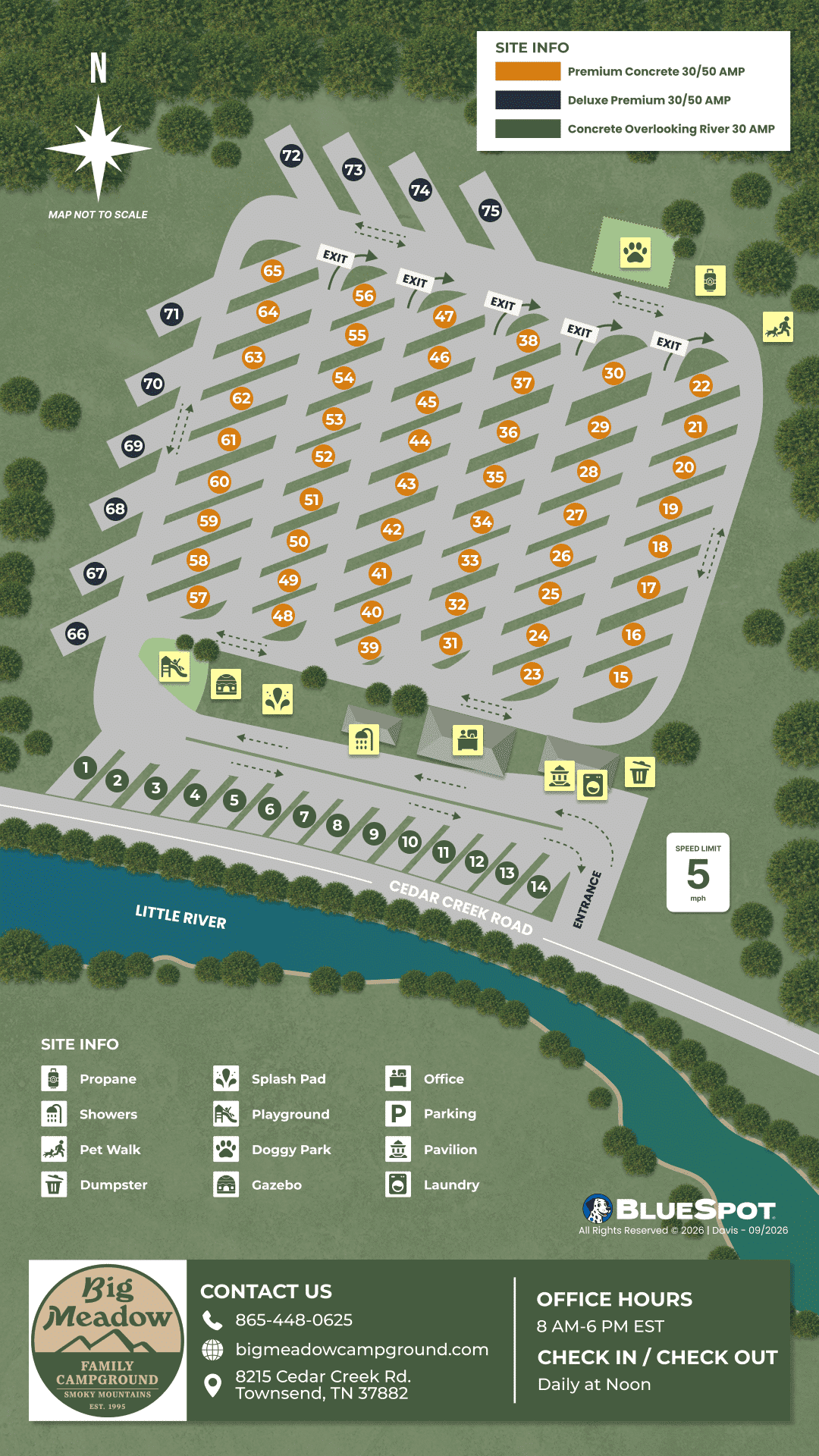 Big Meadow Family Campground Map
