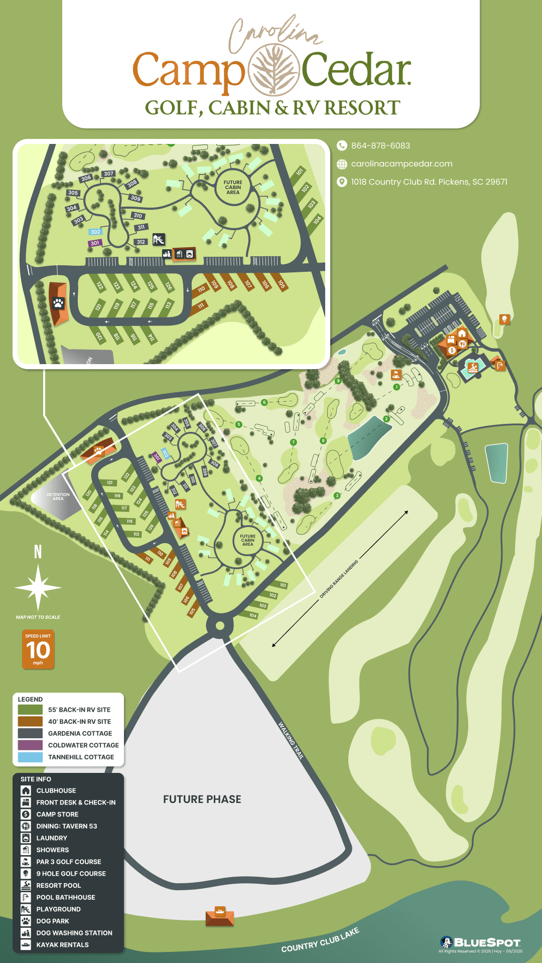 Carolina Camp Cedar map