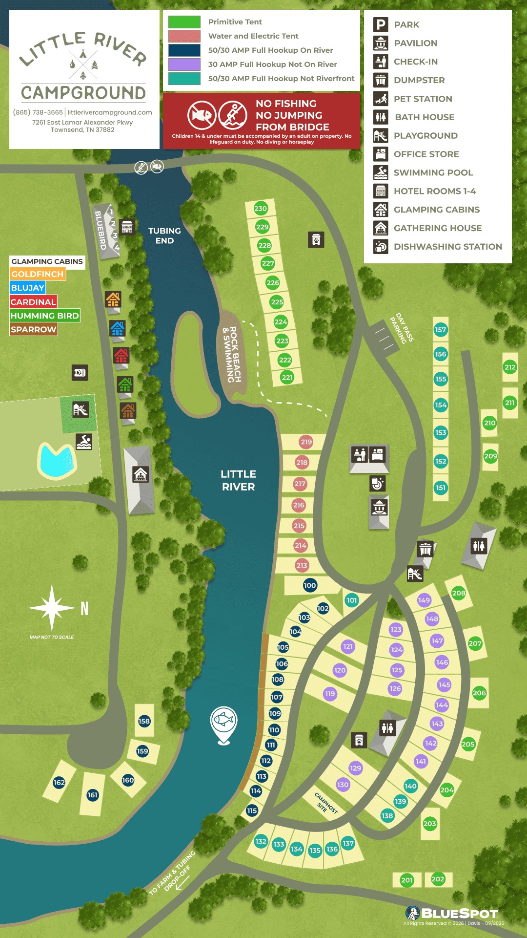 Little River Campground Map
