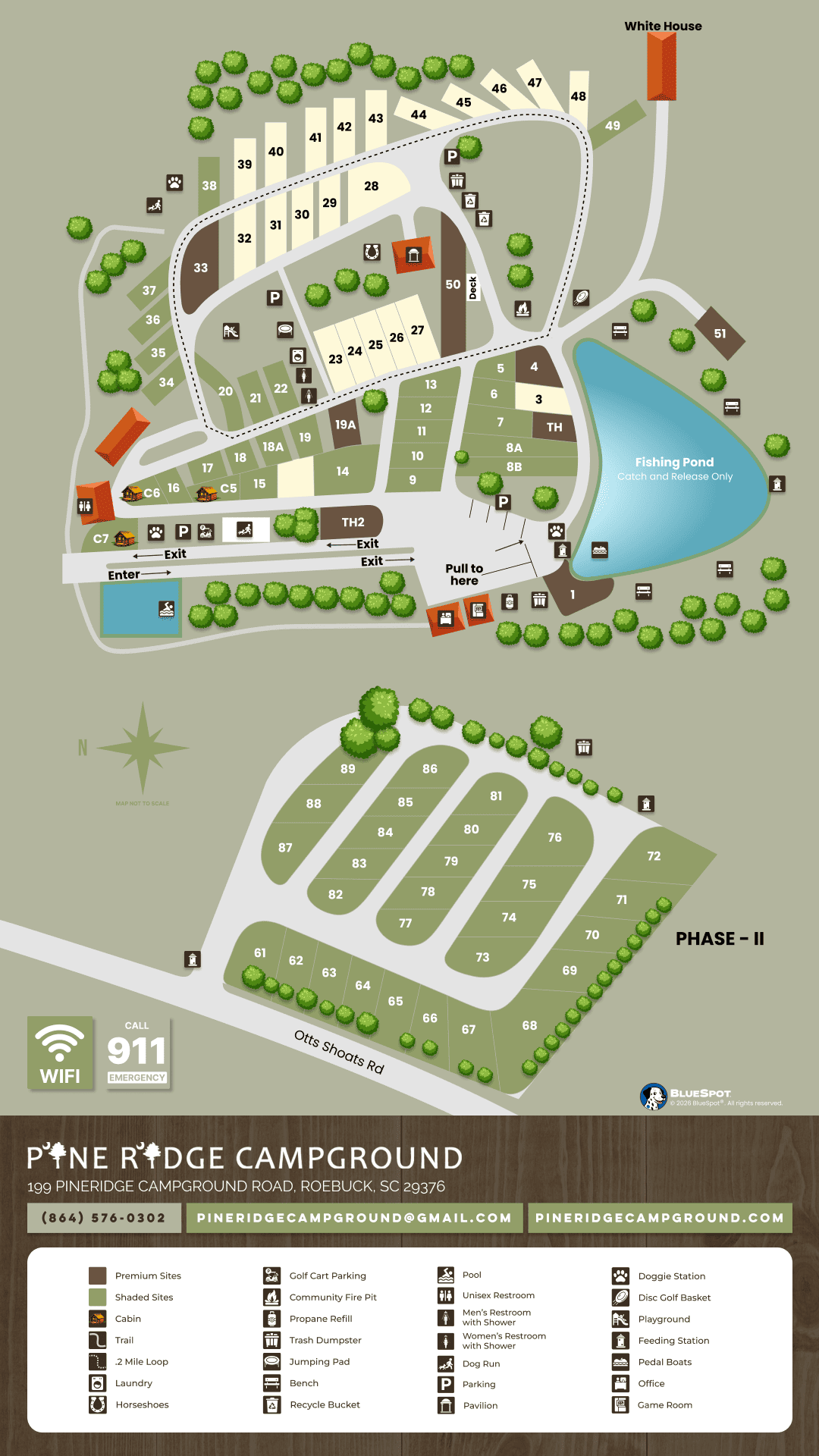 Map of Pine Ridge Campground
