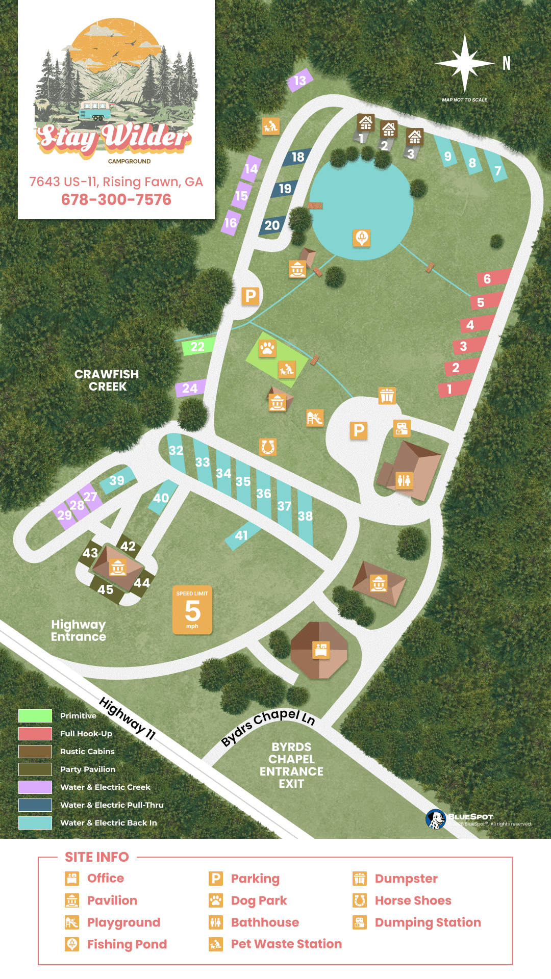 Stay Wilder Campground map